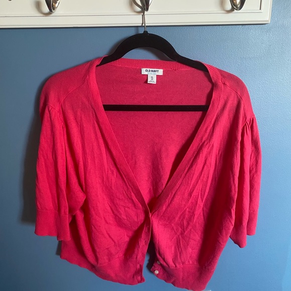Old navy cropped short sleeve cardigan - Picture 1 of 2